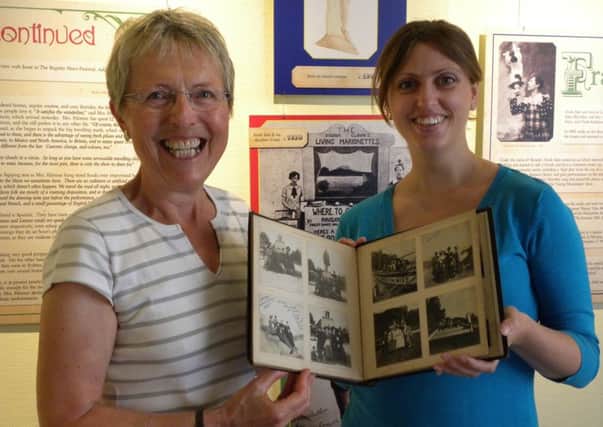 Jane Bétrom, left, has been on a voyage of family discovery compiling her exhibition. She is pictured alongside museum archives and exhibition officer Lucy Ashby, right
