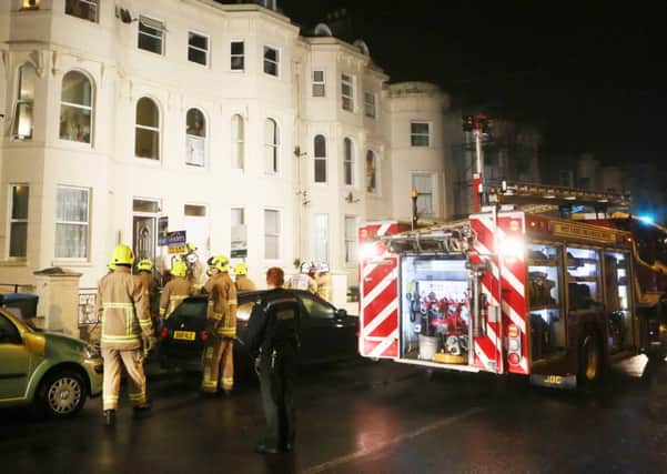 Emergency services attending the blaze in South Terrace, Littlehampton PHOTO: Eddie Mitchell ENGSUS00120131104102143