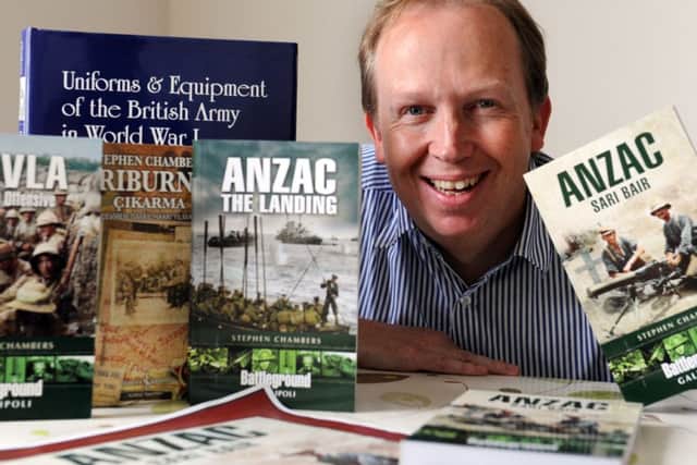 JPCT 050814 S14321535x Billingshurst. Stephen Chambers has written a new book called Anzac about The Battle of Sari Bair -photo by Steve Cobb SUS-140508-164319001