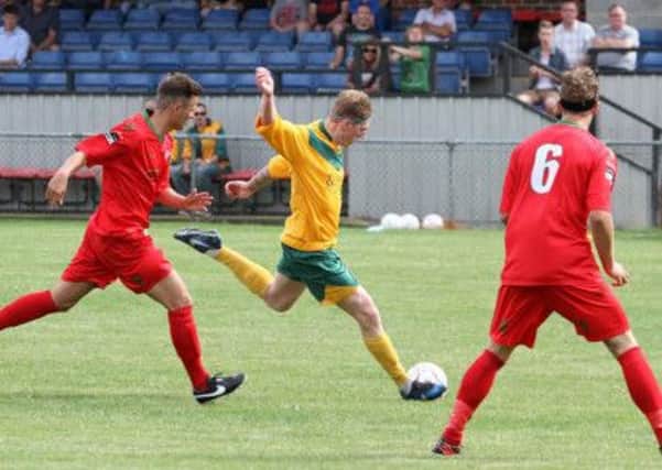Action from Horsham's 2-0 defeat to South Park on Saturday