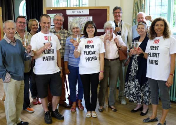 David Lawton, Laura Standing, and Sally Pavey with residents and Rusper Parish Council members (submitted).