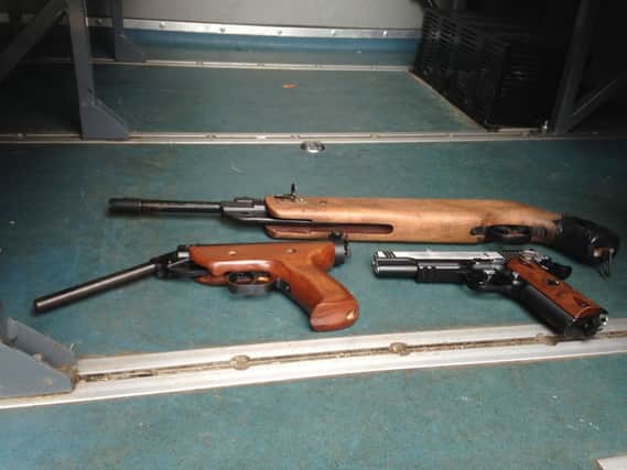 Guns seized from a Horsham property during All Out Day