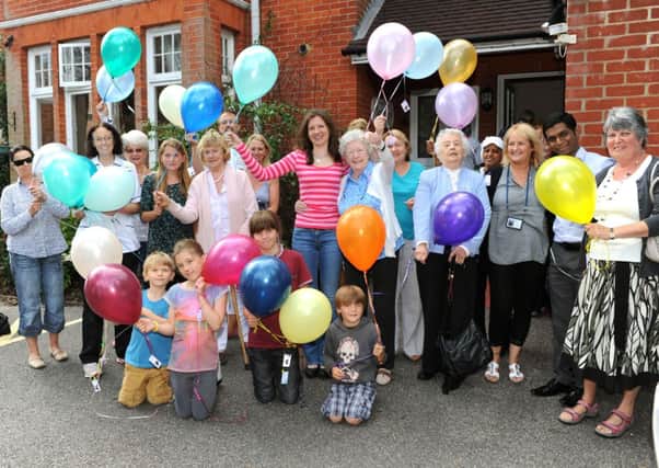 Balloon release at Maplehurst Nursing Home. Pic Steve Robards SUS-141208-155854001
