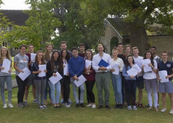 Hurst students on a-level results day (submitted).