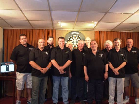 The Hastings darts team which narrowly lost to Worthing in the play-off between the East and West Division winners