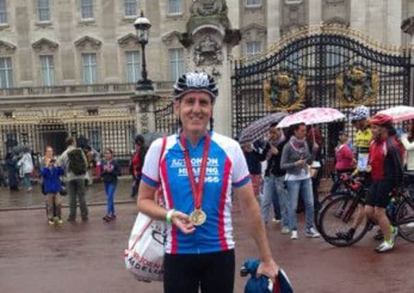 Mike Knight after completing The Prudential Ride London  Surrey 100
