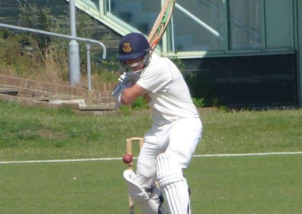 Harry Finch batting for Hastings Priory against Cuckfield on Saturday. Picture by Simon Newstead (SUS-140816-231648002)