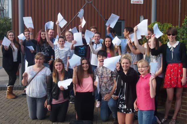 Tanbridge House School students celebrate their GCSE results - picture submitted