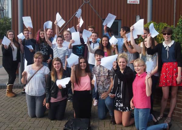 Tanbridge House School students celebrate their GCSE results - picture submitted