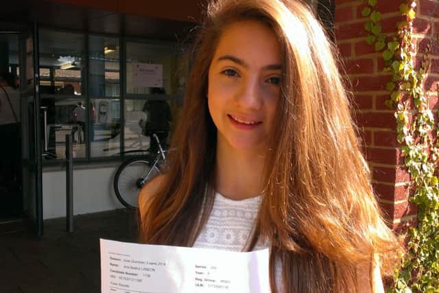Tanbridge House School Year 8 student Ana Lanzon, who took her Spanish GCSE three years early and achieved an A*