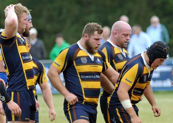 Ryan Storer (second from right) was back in action for Worthing Raiders in the clubs pre-season friendly against Richmond last month.