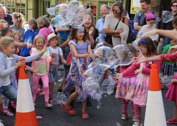 Children go crazy for bubbles   Picture: Scott Younger