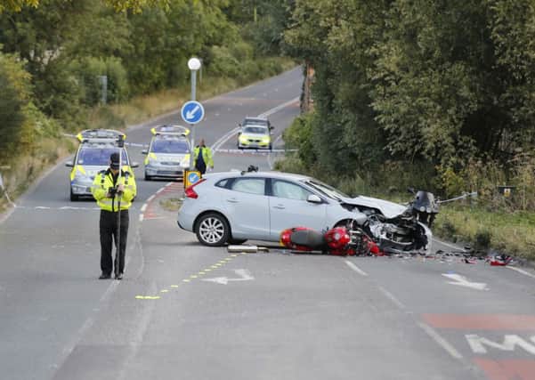 Police at the scene of a fatal crash in Bury             PHOTO: Eddie Mitchell SUS-140826-105105001