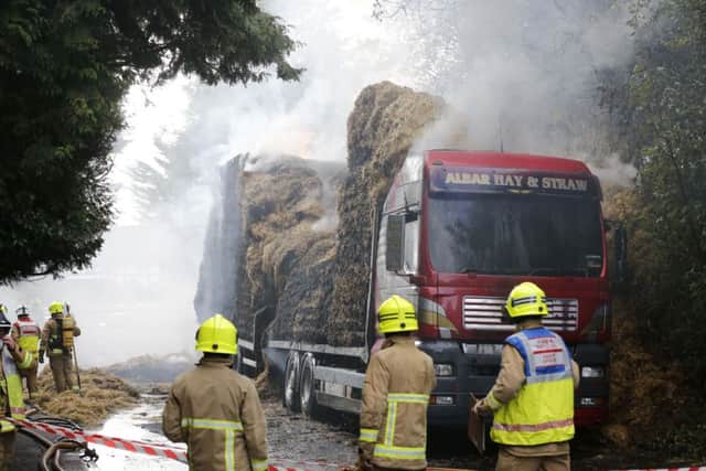PULBOROUGH LORRY FIRE CAUSING CHAOS SUS-140826-105309001