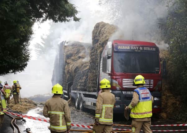 PULBOROUGH LORRY FIRE CAUSING CHAOS SUS-140826-105309001