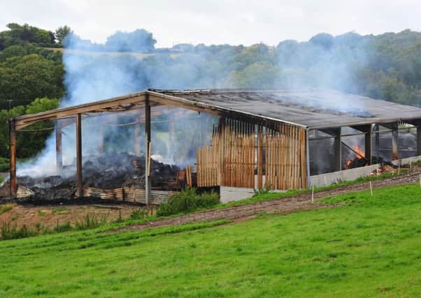 26/8/14- Barn fire in Farthing Lane, Ashburnham. SUS-140826-130416001