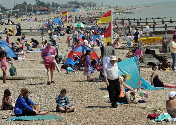 Beach-goers are being warned to stay away from Littlehampton's beaches today