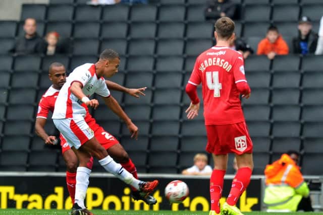 MK Dons' Dele Alli scores against Crawley Town (Pic by Jon Rigby) SUS-140830-182827002