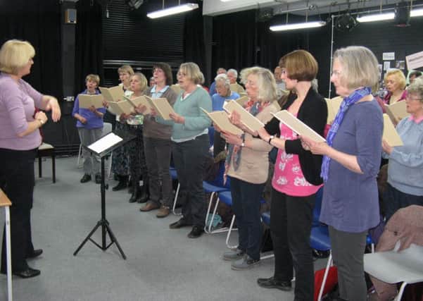 Chanctonbury Chorus in rehearsals