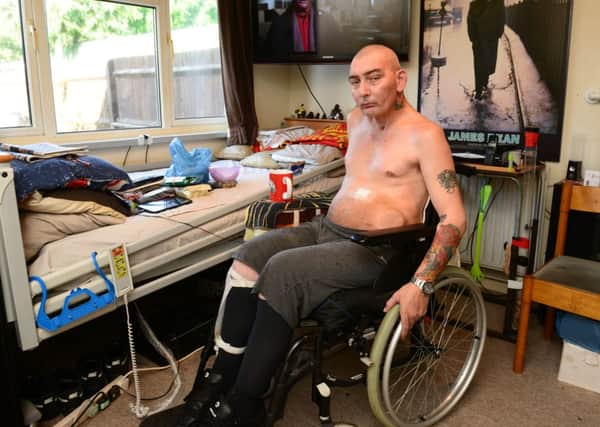 Graeme Strange pictured inside the room he has not been able to leave for months D14351171a