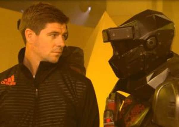 Liverpool captain Steven Gerrard attended a real life gaming experience designed by adidas