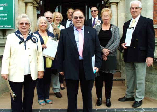 Bexhill's Association of Independent Councillors present a petition calling for Bexhill to have its own area committee