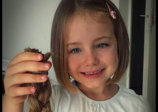 Lydia Conway, six, has cut off her hair to support children going through cancer
