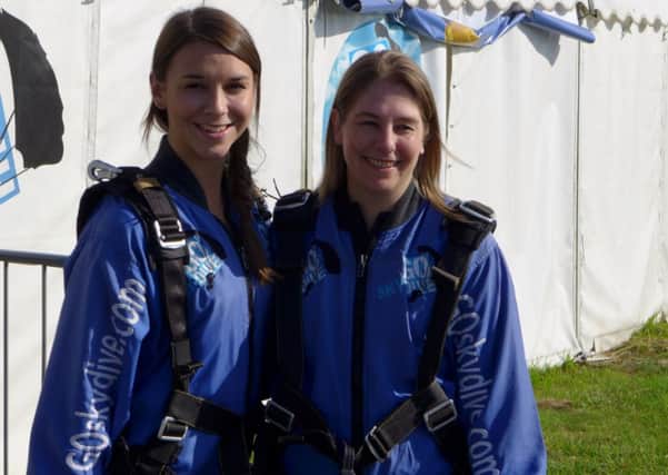 Hannah and Laura back on solid ground, photo submitted