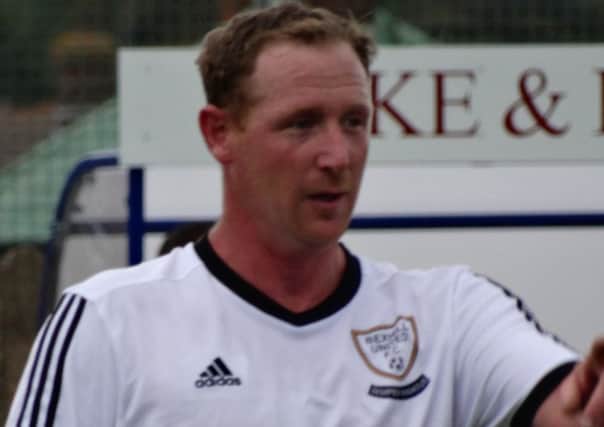 Bexhill United assistant manager Andy Atkin is recovering from a burst appendix. Picture courtesy Mark Killy