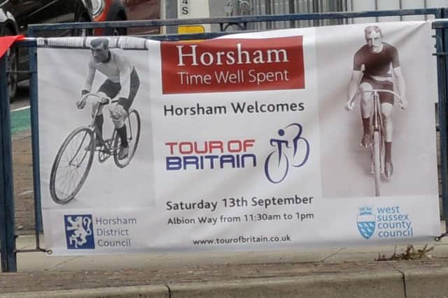 Signs up ready for the Tour of Britain