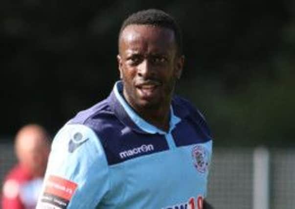 Ade Olorunda scored a brilliant winning goal as Hastings United won 2-1 away to Whyteleafe in FA Cup first round qualifying. Picture courtesy Joe Knight