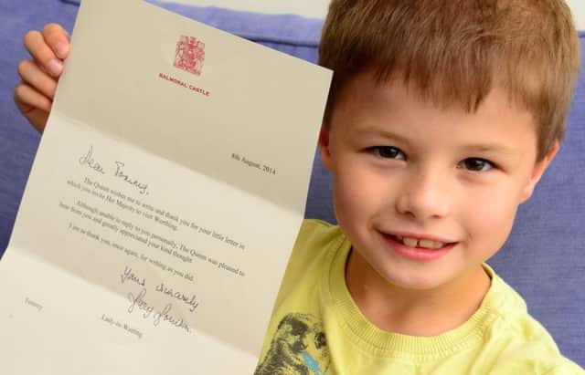 WH 150914 Tommy Beddis has received a letter from the queen. Photo by Derek Martin SUS-140915-232000001