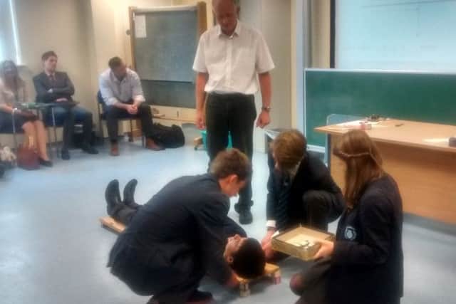 Students learnt how to balance weight