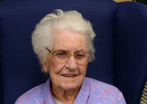 Rose Peters celebrating her107th birthday WH 120914