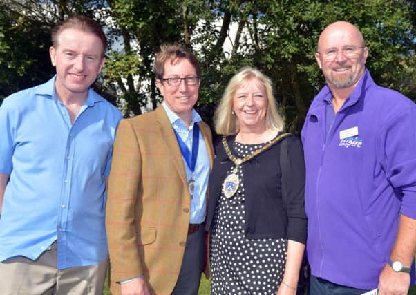 Councillor Paul Wotherspoon, left, with councillor Andy Cooper, vic-chairman of Arun District Council, Littlehampton mayor Jill Long and John Stride, chief executive, of Inspire Leisure launching the Parktastic event in Littlehampton SUS-140922-165926001