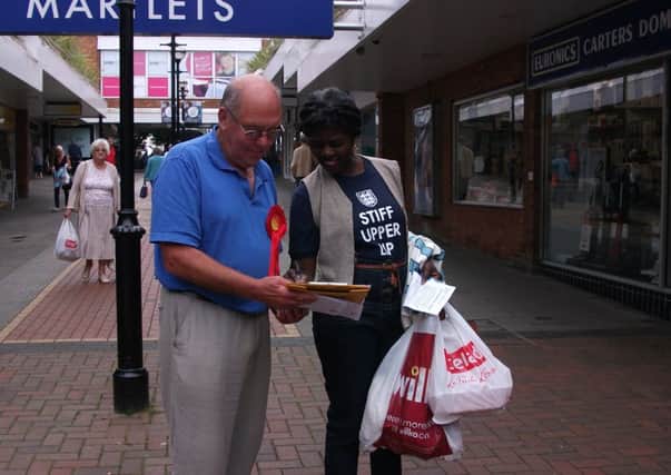 Burgess Hill residents signed a petition in the town centre