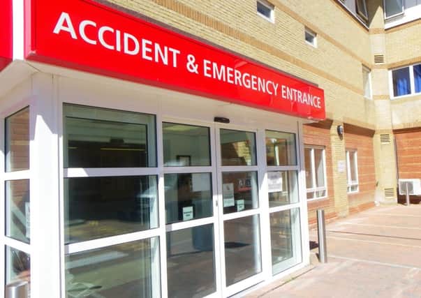 People from across the area attend Worthing Hospitals A&E department