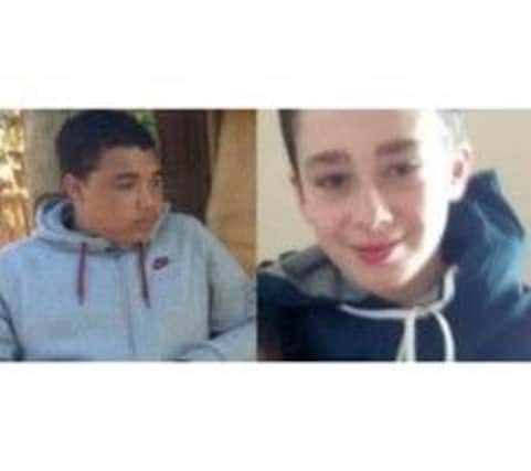 Missing 13-year-olds Brandon Gale, from Worthing, and Joe McFarlane-Hills, from Sompting