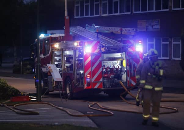 Firefighters tackling the blaze in Rustington   PHOTO/VIDEO: Eddie Mitchell