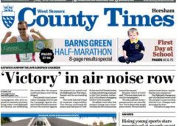 County Times front page October 2 2014