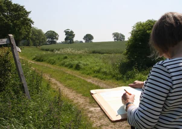 Artists painted the countryside which may be affected by the development of Mayfields Market Towns
