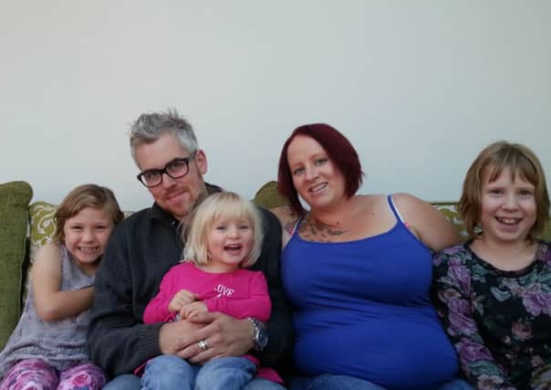 Sean Hatton and Jo Wingrove with their daughters
