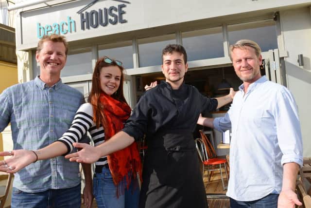 WH 071015 Beach House, Marine parade, Worthing, nominated in Business awards. L to R Matt Taylor, Beth Taylor, Gabriel Diaz and Tim Taylor. Photo by Derek Martin SUS-140810-095026001
