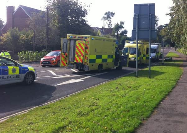 Ambulances were called to Guildford Road in Horsham