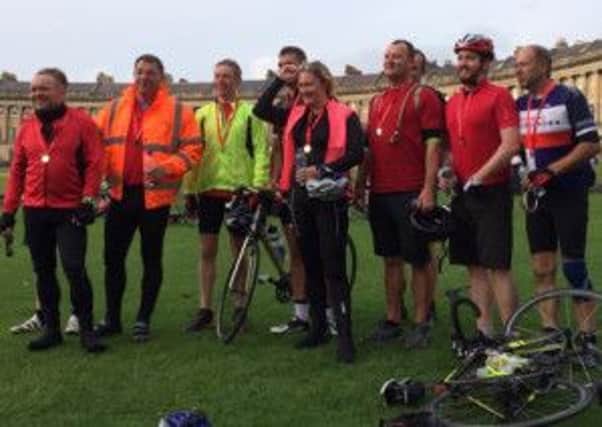 'Bezzer's Bikers' cycled from Tickenham to Bath in memory of Mark 'Bez' Berry