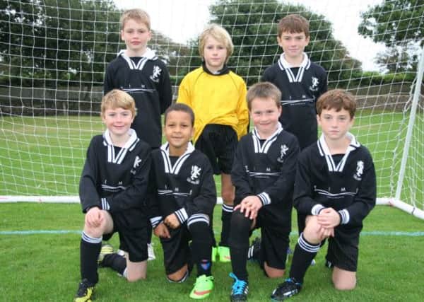 Shoreham Colleges team for the six-a-side football competition