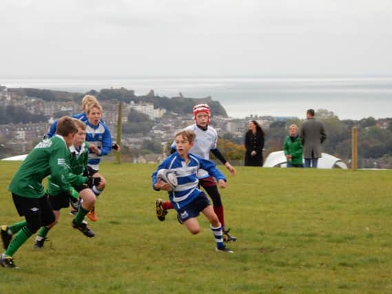 Hastings & Bexhill Rugby Club's under-12s in action at the club's annual Minis Festival last weekend