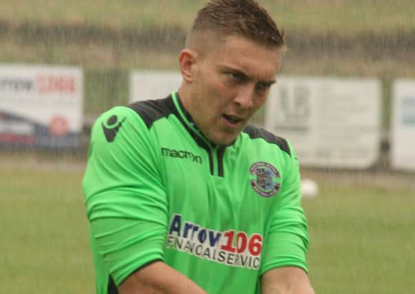 Josh Pelling made some good saves during Hastings United's 2-0 defeat away to Cray Wanderers in the FA Trophy this afternoon