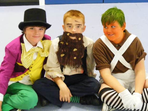 Pupils dress up for the Roald Dahl day at Orchards school SUS-141021-102111001