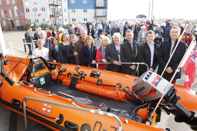 The naming ceremony of Littlehampton Lifeboat Station's new D-class rescue boat the Ray of Hope PHOTOS: Eddie Mitchell SUS-141020-094736001